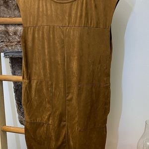 Beige/tan suede dress